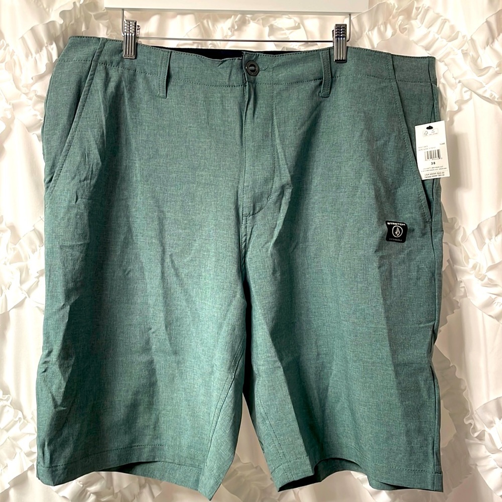 Mens Volcom Kerosene Hybrid Shorts (Seafoam Green)